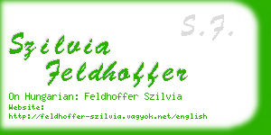 szilvia feldhoffer business card